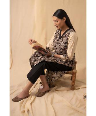 cotton Black  Daisy KURTA set 5