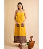 cotton mustard Kinaari dress