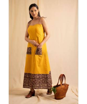 cotton mustard Kinaari dress 3