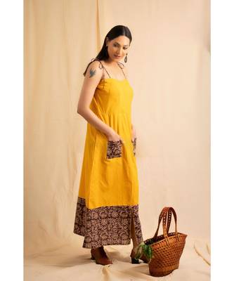 cotton mustard Kinaari dress 4