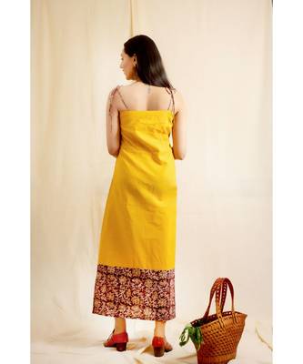 cotton mustard Kinaari dress 5