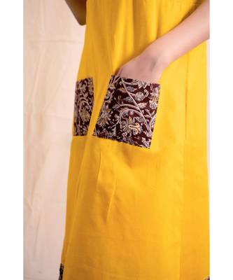 cotton mustard Kinaari dress 6