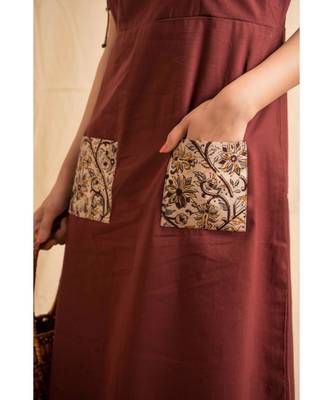 cotton maroon Ruby dress 2