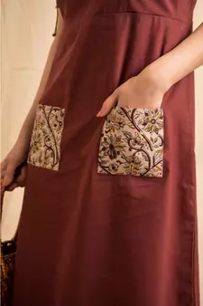 cotton maroon Ruby dress