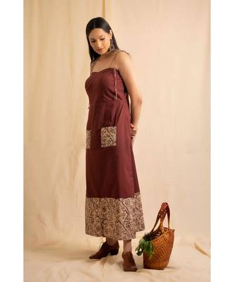cotton maroon Ruby dress 3