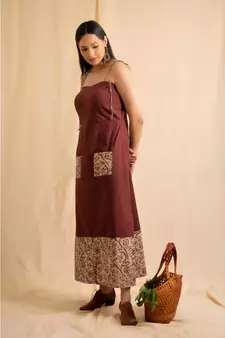 cotton maroon Ruby dress
