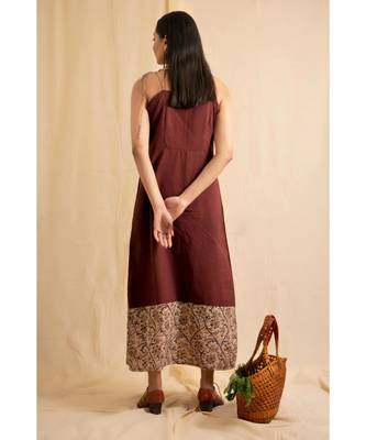 cotton maroon Ruby dress 4