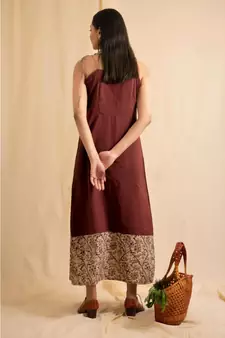 cotton maroon Ruby dress