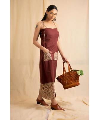 cotton maroon Ruby dress 6
