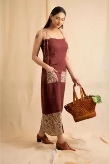 cotton maroon Ruby dress
