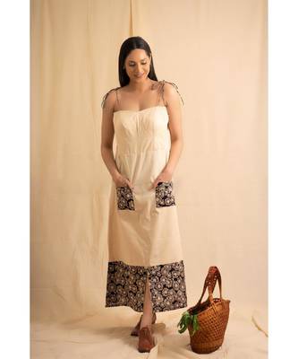 cotton Beige Kshiti dress 1