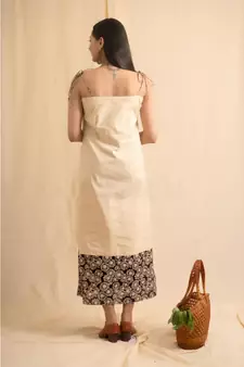 cotton Beige Kshiti dress