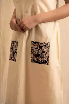cotton Beige Kshiti dress