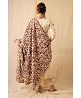 cotton Beige PRAKRUTI KURTI PANT WIRTH DUPATTA 4