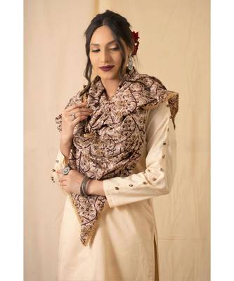 cotton Beige PRAKRUTI KURTI PANT WIRTH DUPATTA 5
