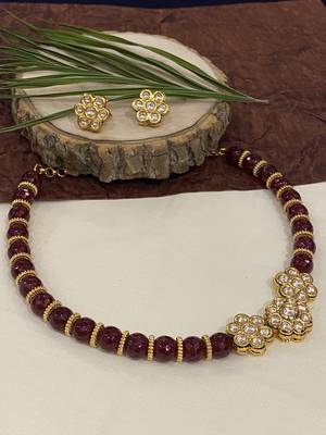 Swabhimann Maroon Ruby  Choker 2