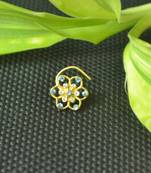 Designer Turquoise cubic zirconia nose ring or Nose Pin