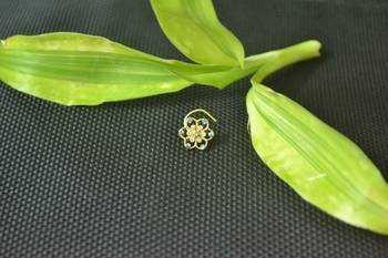 Designer Turquoise cubic zirconia nose ring or Nose Pin 2