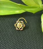 Designer Pink cubic zirconia nose ring or nose pin