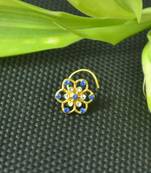 Designer Blue cubic zirconia nose ring or nose pin