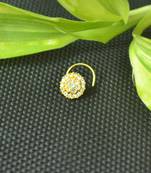 Designer Gold Plated cubic zirconia nose ring or nose pin