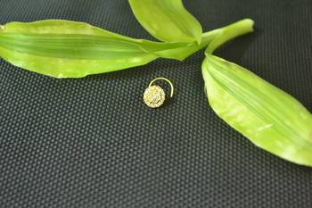Designer Gold Plated cubic zirconia nose ring or nose pin 3