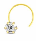 Designer Gold Plated cubic zirconia nose-ring