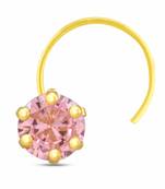 Designer Pink cubic zirconia nose ring or nose pin