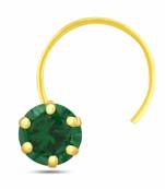 Designer Green cubic zirconia nose ring or nose pin
