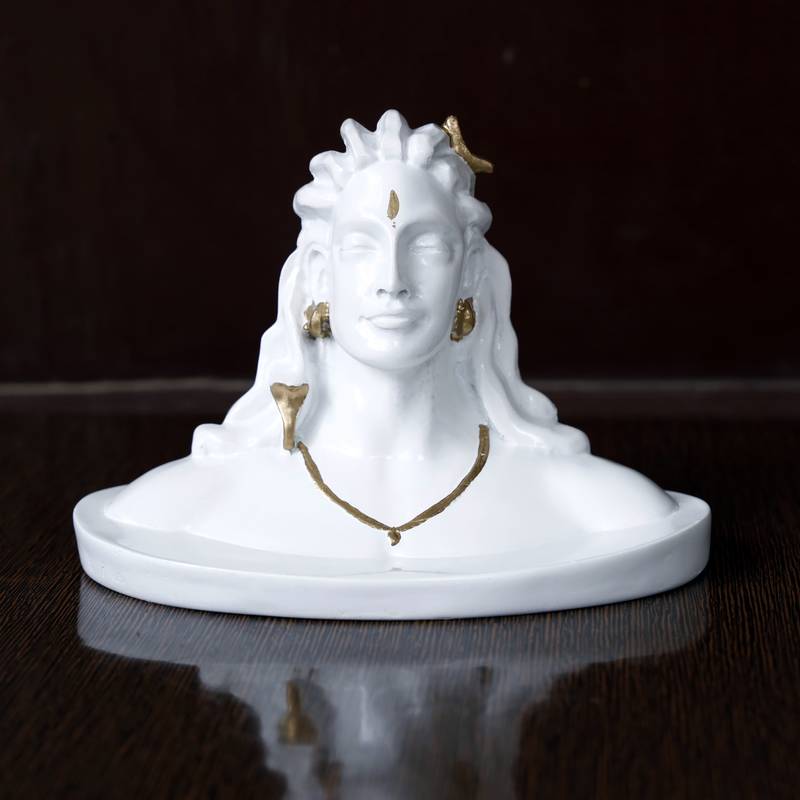 crafTycoon Adiyogi Shiva Statue Figurine For Car Dashboard Decorative Showpiece