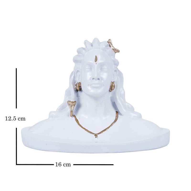 crafTycoon Adiyogi Shiva Statue Figurine For Car Dashboard Decorative Showpiece