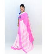 multicolor PURE COTTON Checked JHARNA SAREE WITH BLOUSE PIECE