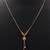 American Diamond Gold Plated Jewellery Necklace   fashion party wear Pendant Set  for Girls & Women