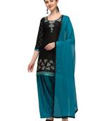 black New patiala dress Salwar Suit Material.