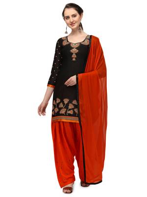 black New patiala dress Salwar Suit Material. 1