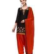 black New patiala dress Salwar Suit Material.