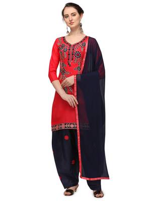 peach New patiala dress Salwar Suit Material. 1