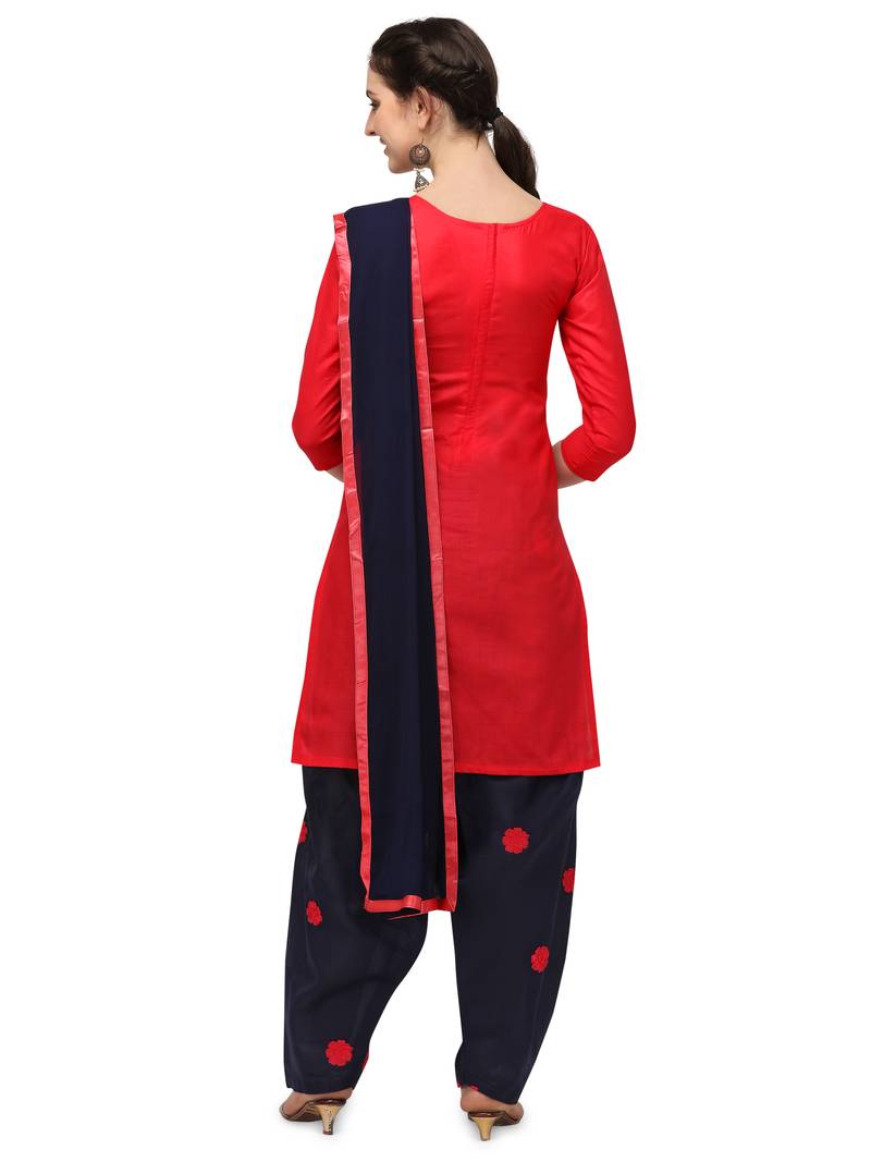 peach New patiala dress Salwar Suit Material.