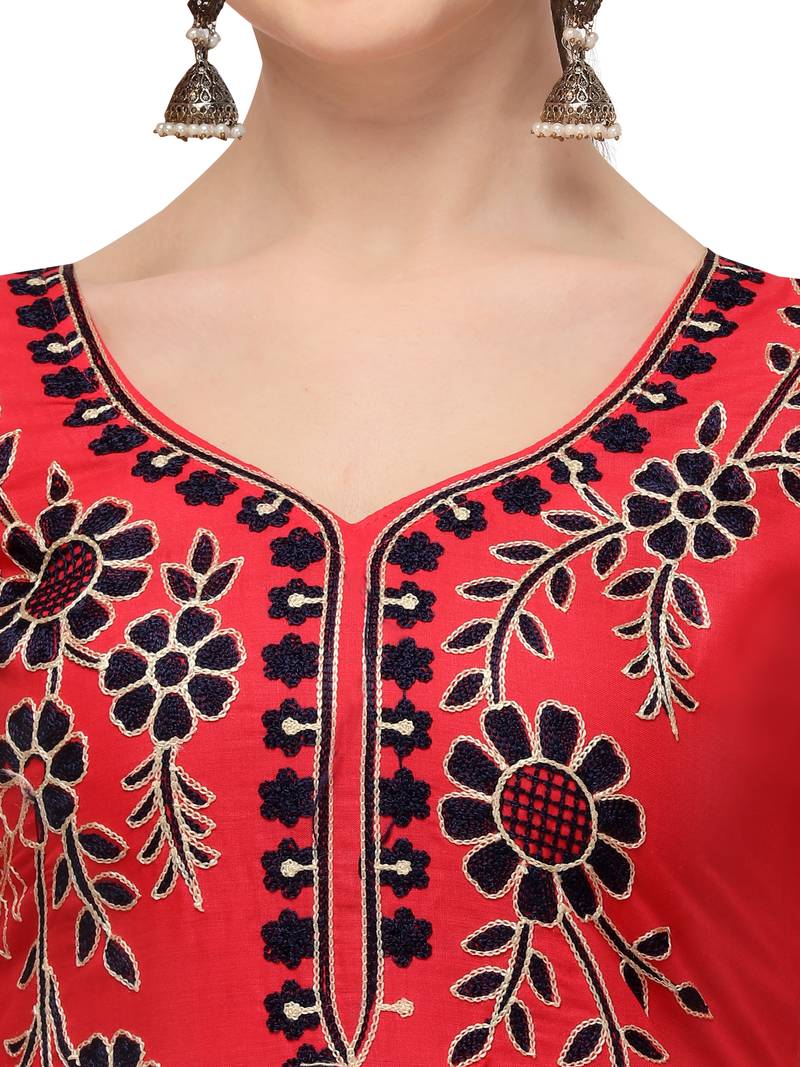 peach New patiala dress Salwar Suit Material.