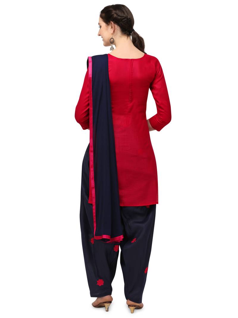 pink New patiala dress Salwar Suit Material.