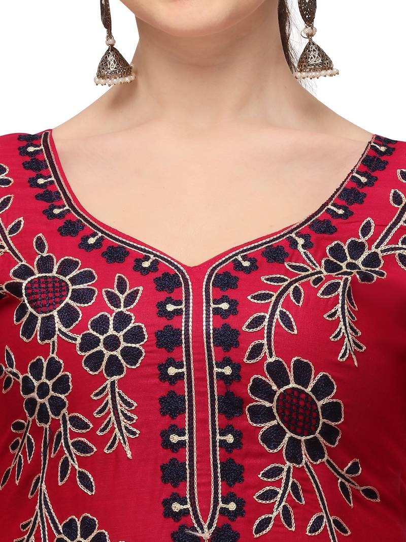 pink New patiala dress Salwar Suit Material.