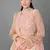 Peach embroidered net semi stitched wedding lehenga