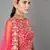 Pink embroidered net semi stitched wedding lehenga