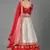 Red embroidered art silk semi stitched wedding lehenga