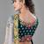 Engaging Rama green thread, dori and sequins embroidered satin Semi Stitched Party wear Lehenga choli