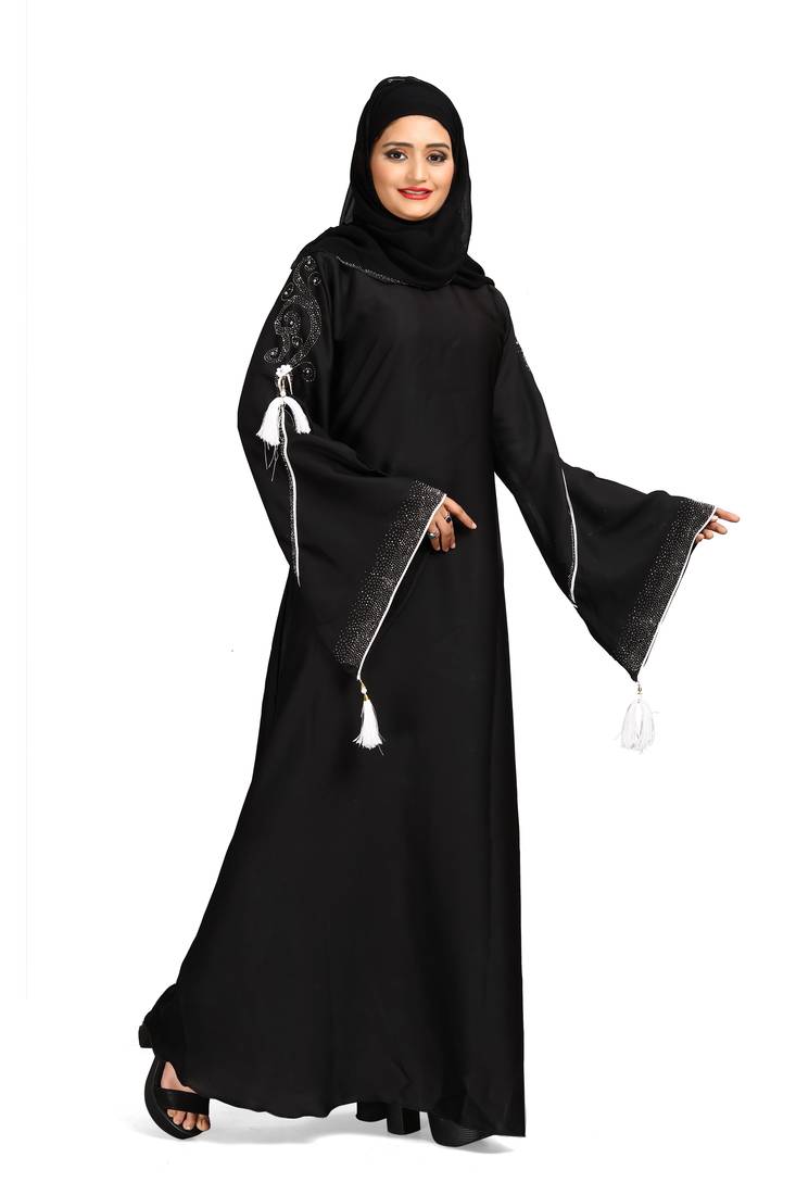 Khadija fashion, Best Imported nida fabric silver embroidery sleeves with dupatta