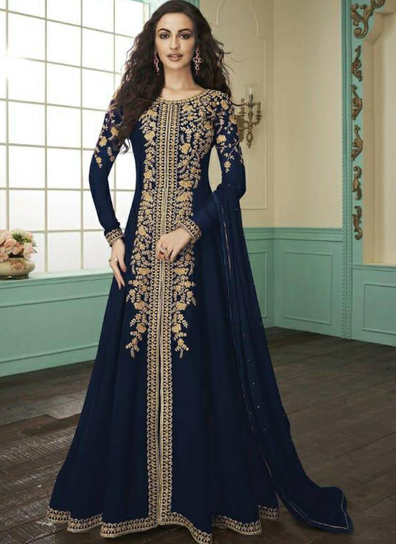 Royal Blue Georgette Pakistani Salwar Kameez - Vasu Sarees - 3550883 Royal Blue Georgette Pakistani Salwar Kameez - Vasu Sarees - 3550883