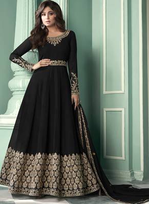 Black Georgette Anarkali Salwar Kameez 1