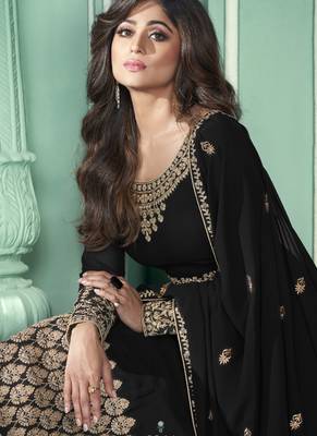 Black Georgette Anarkali Salwar Kameez 2