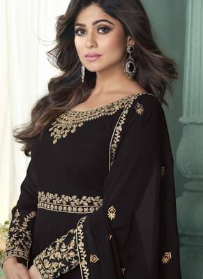 Black Georgette Anarkali Salwar Kameez 3